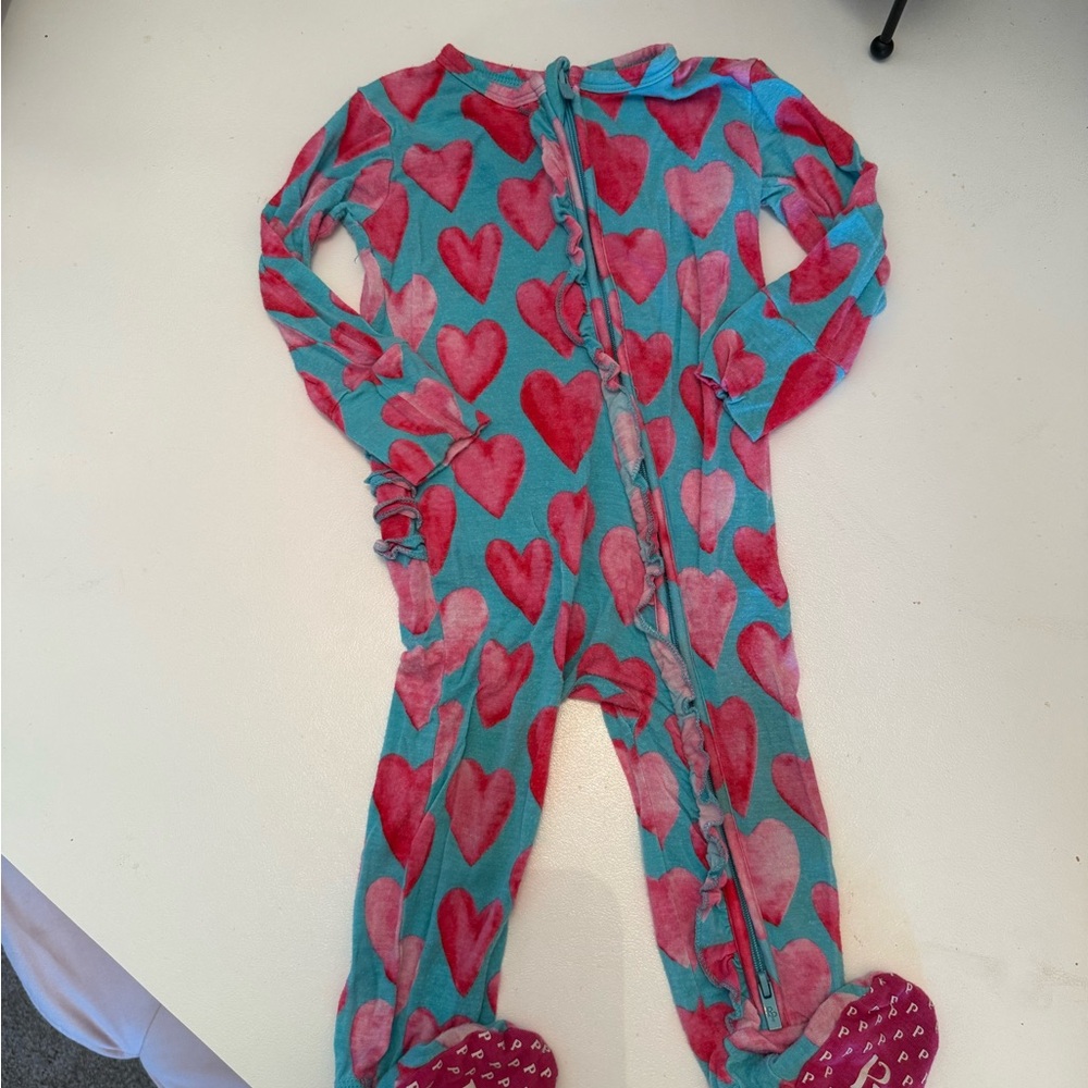 Posh Peanut Red and Blue Footies One Piece